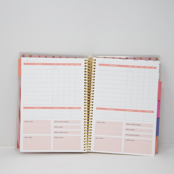 NEW Erin Condren Fitness Self-Care Daily Journal Planner Spiral Notebook - Picture 3 of 4
